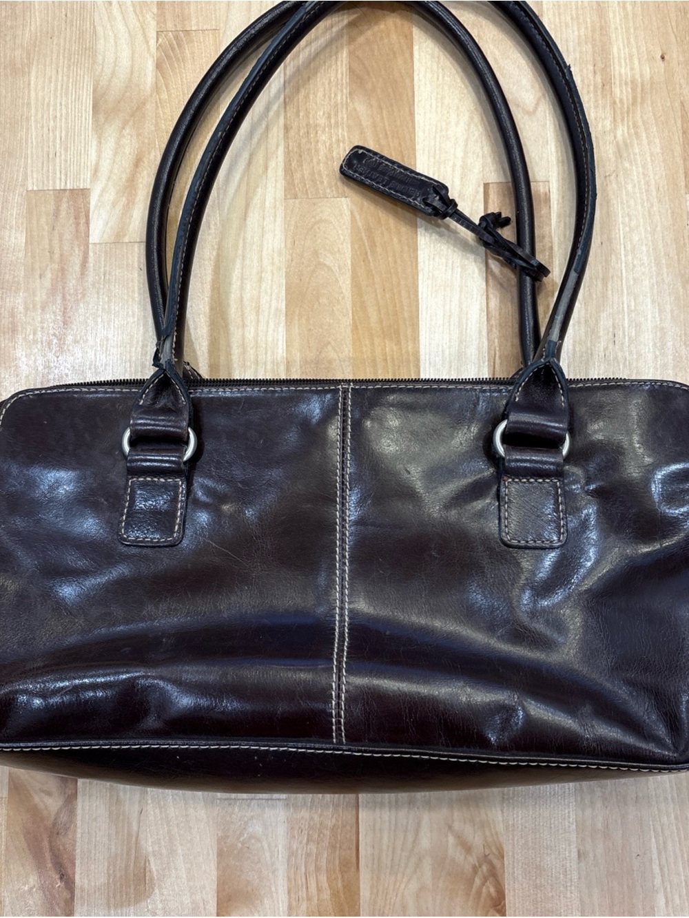 East 5th Dark Brown Leather Shoulder Bag